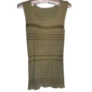 Stunning Vintage Light Green Shimmer Knit Stretchy Tank Top